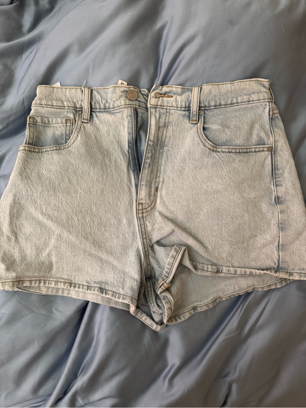 PacSun Light Wash High-Rise Denim Shorts